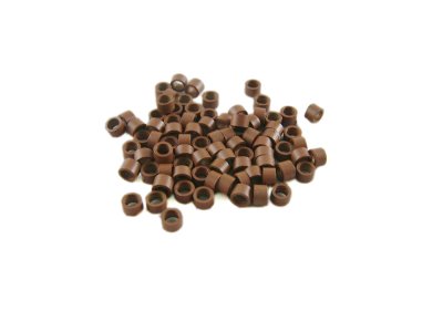 1000pcs Micro Rings Links beads for Hair Extension #04 light brown