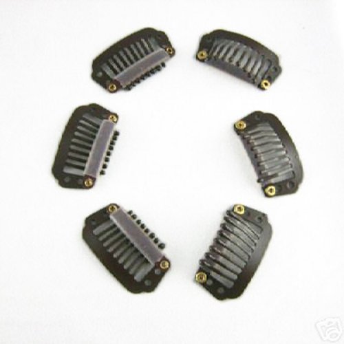 30pcs Clips For Clip on Hair Extensions,Toupees brown